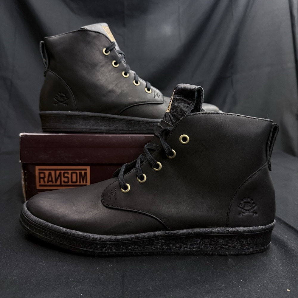 Size 11 Adidas Ransom Dune Men's Triple Black Leather Shoes Originals RARE